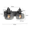 Steinhauer Glaslic applique da parete moderna regolabile a 2 luci per interni