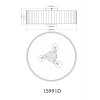 Globo Jannie plafoniera rotonda lampada da soffitto 3 luci E27 50 cm moderna