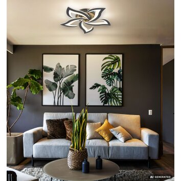 Globo Lavonne plafoniera LED moderna a petali, lampada da soffitto design floreale