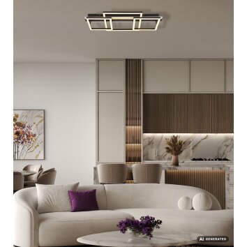 Globo Estrada plafoniera LED, lampada da soffitto moderna geometrica rettangolare