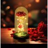 Globo Rosalina lampada decorativa LED, lampada da tavolo a campana con rosa, 20 luci LED