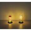 Globo Rosalina lampada decorativa LED, lampada da tavolo a campana con rosa, 20 luci LED