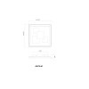 Globo Loraine plafoniera da soffitto LED quadrata geometrica moderna 40W 4300 lm 3000K