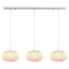 Globo Juana lampada a sospensione a 3 luci moderna retrò, paralumi ovali, E27, 40 W, 90 cm