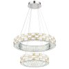 Globo Lidia LED lampadario a sospensione moderno a doppio anello con telecomando