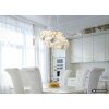 Globo Lidia LED lampadario a sospensione moderno a doppio anello con telecomando