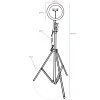 Globo Delgado LED lampada ad anello regolabile con stativo e supporto smartphone da trucco