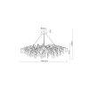 Globo Maxine lampadario a sospensione a cascata 14 luci G9, design moderno 120 cm