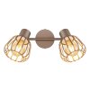Globo Olin faretto da soffitto rotondo a 2 luci moderno con paralumi gabbia E27