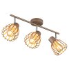 Globo Olin plafoniera da soffitto a 3 luci moderna E27 con paralumi a gabbia