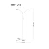 Globo Silvio LED lampada da terra piantana doppia per soggiorno, 173 cm, moderna