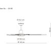 Globo Ferro ventilatore da soffitto moderno a 3 pale ø 142 cm per ambienti ampi