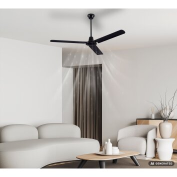 Globo Ferro ventilatore da soffitto moderno a 3 pale ø 142 cm per ambienti ampi