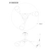 Globo Paula plafoniera moderna a 3 luci, lampada da soffitto rotonda E14 Ø 52 cm