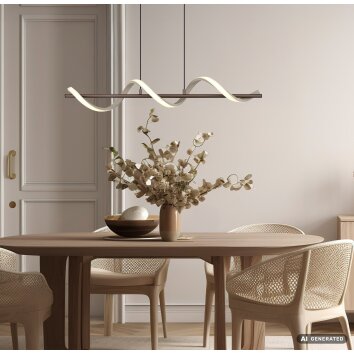 Globo Spiro LED lampada a sospensione moderna sopra tavolo per sala da pranzo