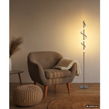 Globo Spiro LED lampada da terra a spirale moderna, piantana design per salotto