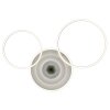 Globo Miles plafoniera LED, lampada da soffitto moderna a 3 anelli per soggiorno