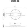 Globo Donte plafoniera LED moderna quadrata da soffitto per soggiorno e cucina