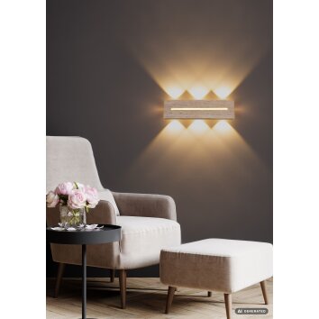 Globo Rojas LED applique da parete up/down moderna rettangolare per soggiorno e corridoio