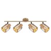 Globo Run plafoniera moderna lineare da soffitto a 4 faretti E14 per interni