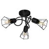 NOWA Toni plafoniera moderna a 3 luci, lampada da soffitto curva con gabbie aperte