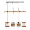 NOWA Jaro lampada a sospensione moderna a 4 luci E27, 117 cm, paralumi a gabbia
