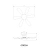 Globo Delores ventilatore da soffitto moderno con luce LED e telecomando Ø 50 cm