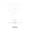 Globo Delores LED ventilatore da soffitto con luce e telecomando, diametro 51 cm
