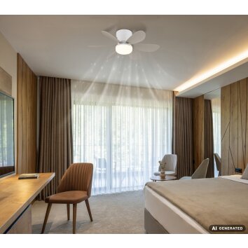 Globo Delores LED ventilatore da soffitto con luce e telecomando, diametro 51 cm