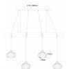 Globo Caldwell lampada a sospensione industriale a barra con 4 luci, lunghezza 125 cm