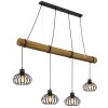 Globo Caldwell lampada a sospensione industriale a barra con 4 luci, lunghezza 125 cm