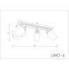 Globo Rowena plafoniera da soffitto a 3 luci orientabili moderna E27 per interni
