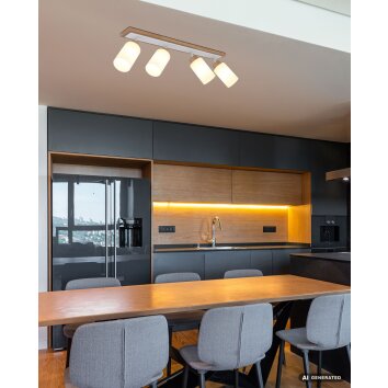 Globo Rowena plafoniera moderna da soffitto a 4 luci E27 per cucina e soggiorno