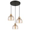 Globo Swanson lampada sospesa moderna a 3 luci Ø 40 cm per sala da pranzo e cucina