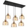 Globo Swanson lampadario a sospensione moderno a 6 luci E27, lungo 105 cm per cucina