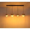 Globo Daren lampada a sospensione moderna cilindrica a 4 luci E27, lunghezza 108,7 cm