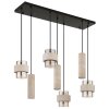 Globo Daren lampada a sospensione a 4 luci 64,5 cm design moderno per sala da pranzo