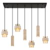 Globo Daren lampada a sospensione a 4 luci 64,5 cm design moderno per sala da pranzo