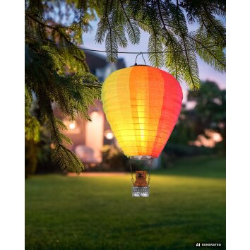 Globo HELUBA Lampada solare mongolfiera da esterno per giardino LED 1800 K 6 W