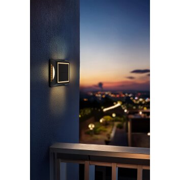Globo AKRON applique solare da parete LED per esterno, 3000 Kelvin, 10 lumen, 1,2 watt