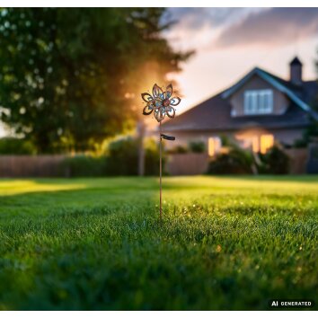 Globo ROSALI lampada solare da giardino LED fiore ortensia decorativo da esterno