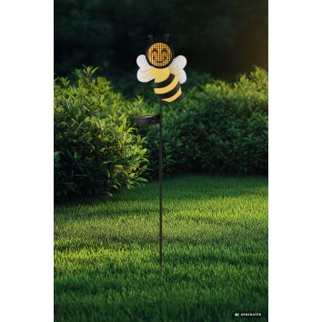 Globo CORALIE lampada solare da giardino a picchetto LED ape decorativa 3000 K 6 W