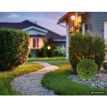 Globo BOSCO lampada solare da giardino sfera per vialetto LED 3000K 6W