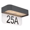 Globo NUMERO LED lampada solare da parete con sensore di movimento per esterni