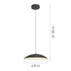 SCHÖNER WOHNEN-Kollektion LENTE LED lampada a sospensione semicircolare, lunghezza 40 cm