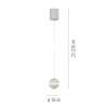 Schöner Wohnen-Kollektion LINI lampada a sospensione a sfera LED regolabile