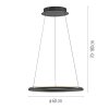 SCHÖNER WOHNEN-Kollektion QUILLO lampada a sospensione LED ad anello regolabile in altezza L 60 cm