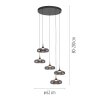 SCHÖNER WOHNEN-Kollektion POSH lampada a sospensione LED 5 luci 3000 K 1100 lm 6,3 W