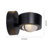 SCHÖNER WOHNEN-Kollektion CHIA LED applique da parete Sfera up/down 3000 K 220 lm 2 W