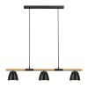 Nordlux THEO Lampada a Sospensione Legno chiaro, Nero, 3-Luci